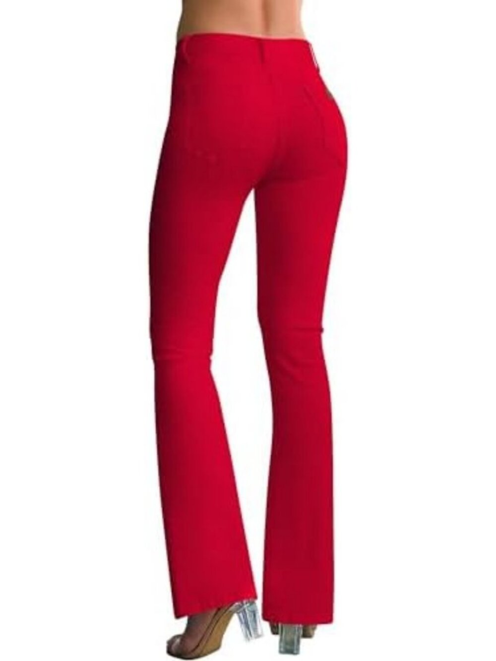 Trendy Stretchy Flare Jeans for Women | Mid Rise Bootcut Curvy Denim Pants - Picture 3 of 6